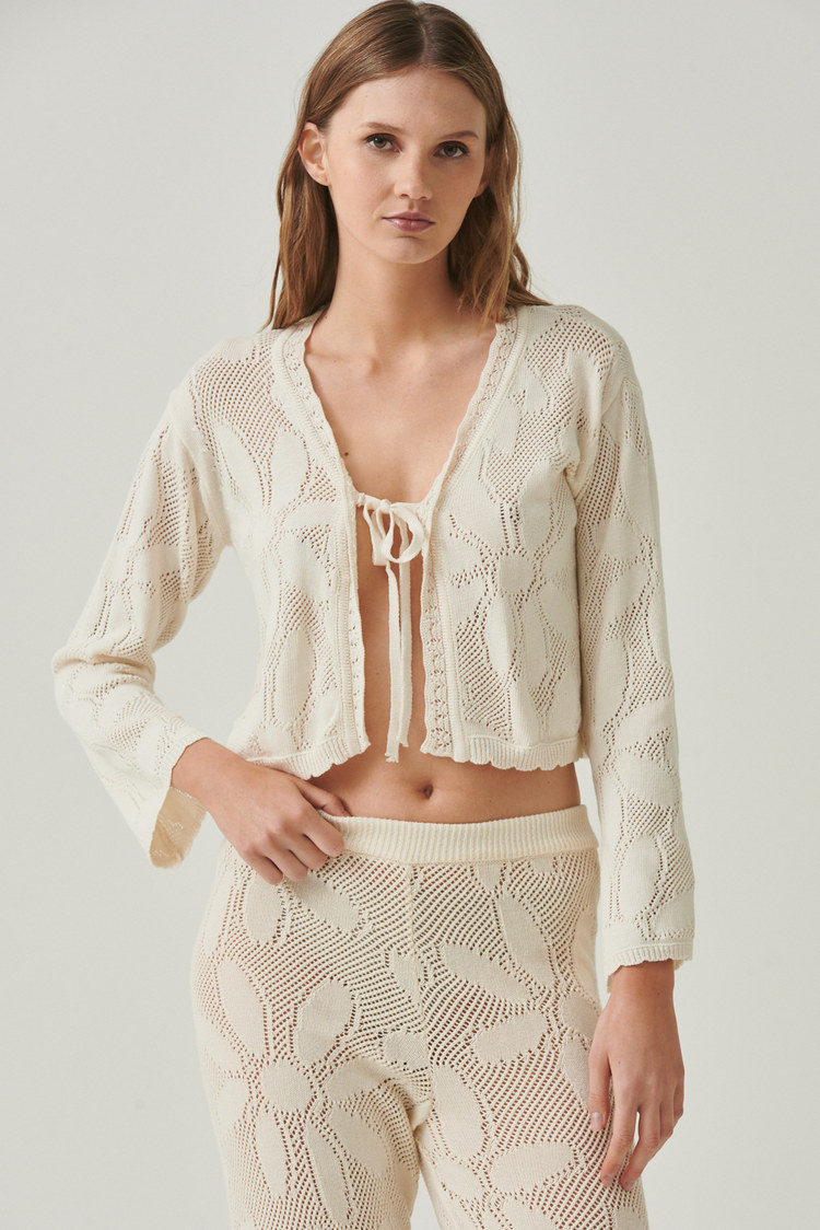 saco calado algodon mujer