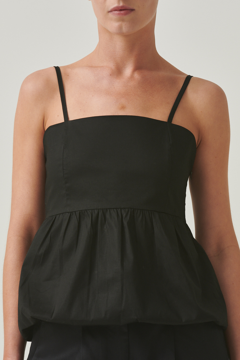 top efecto globo poplin