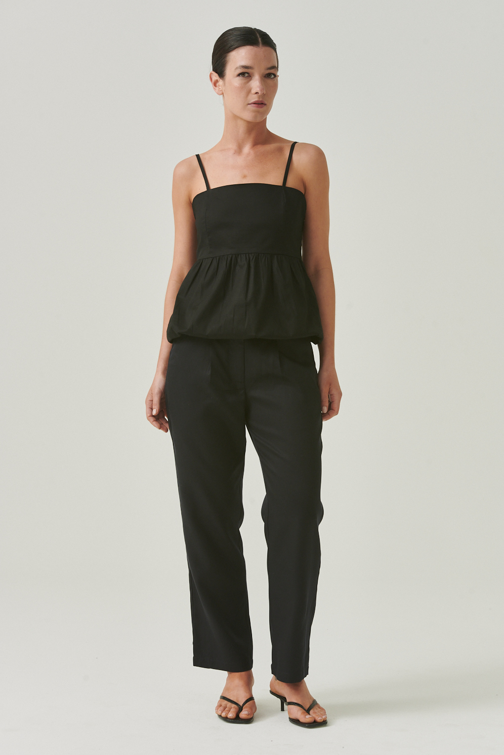 top efecto globo poplin