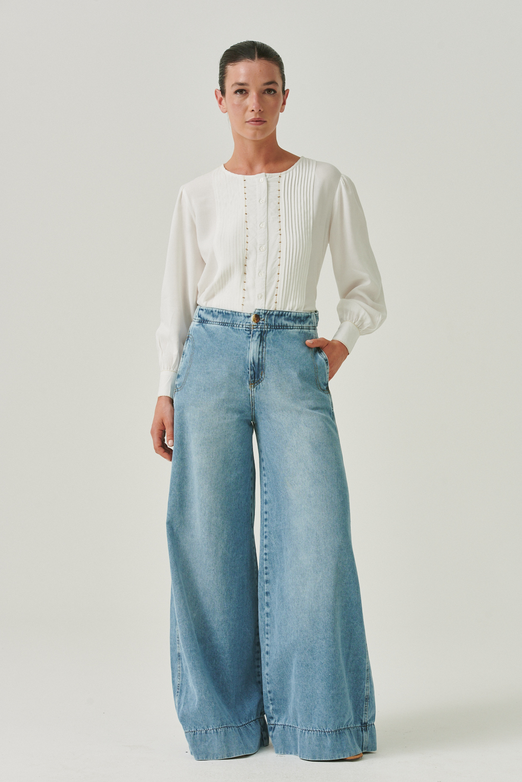 blusa voile viscosa