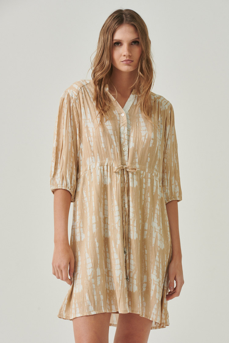vestido corto botones