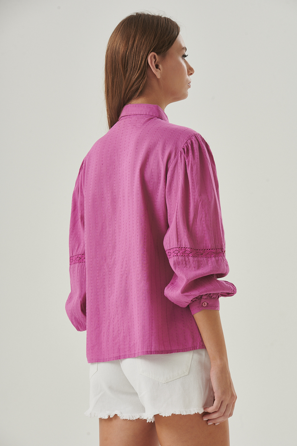 camisa algodón bordada