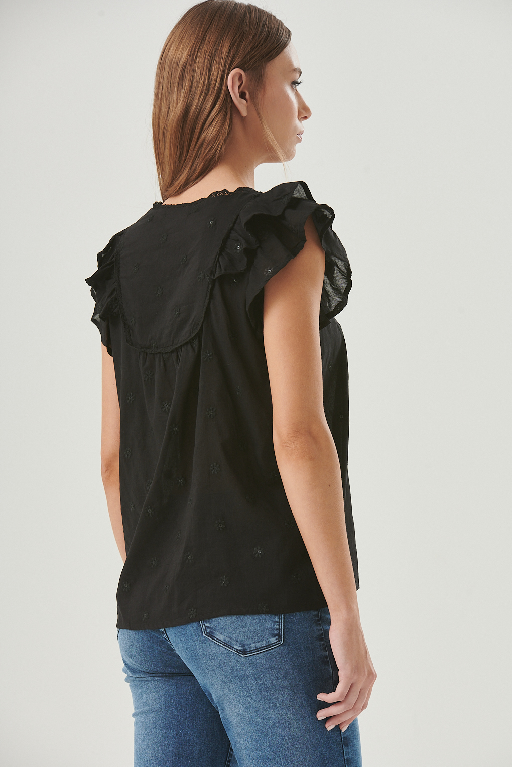 blusa Selena algodón bordado