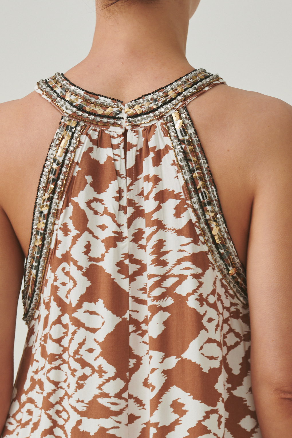 vestido largo estampado