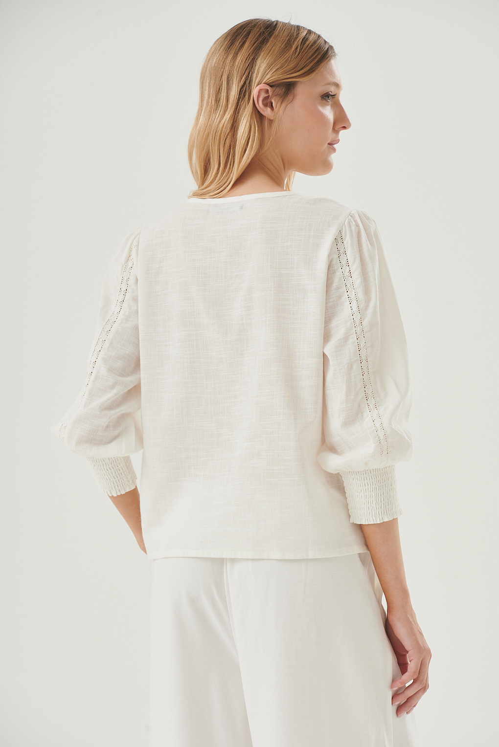 camisa Jasmine algodón bordado