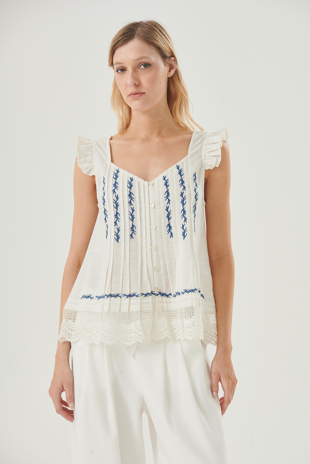 musculosa broderie