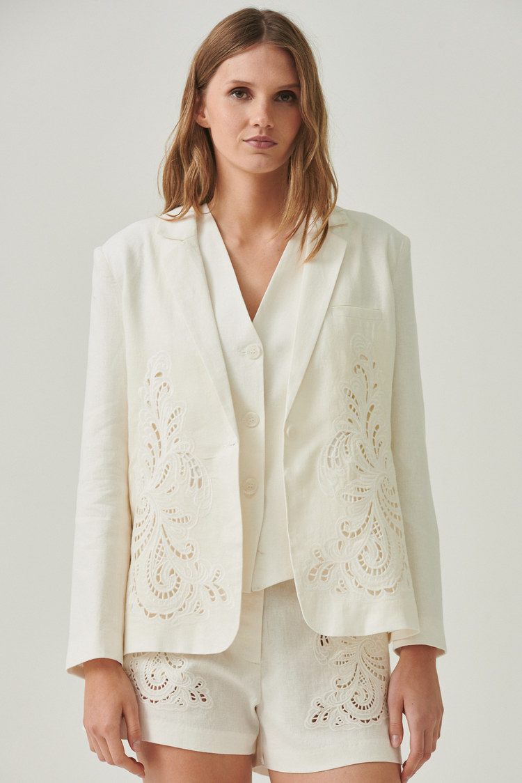 blazer lino calado