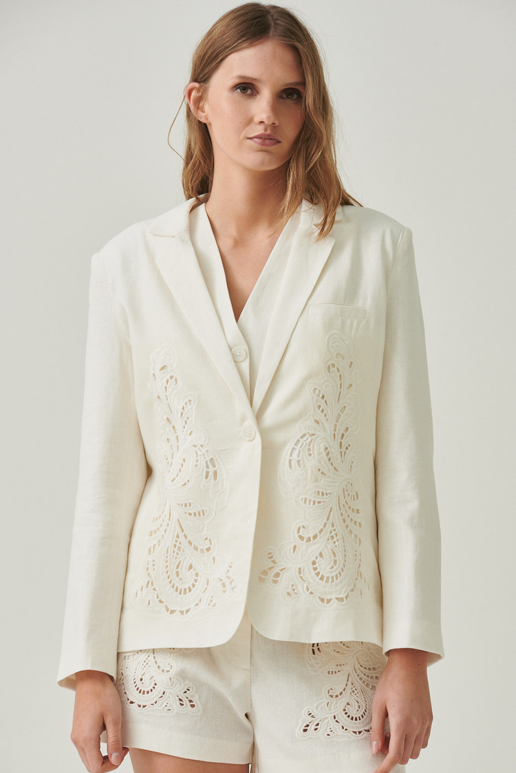 blazer lino calado