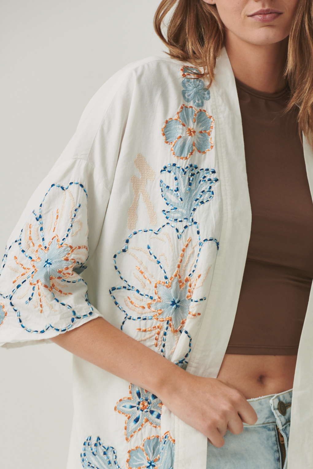 kimono broderie colores