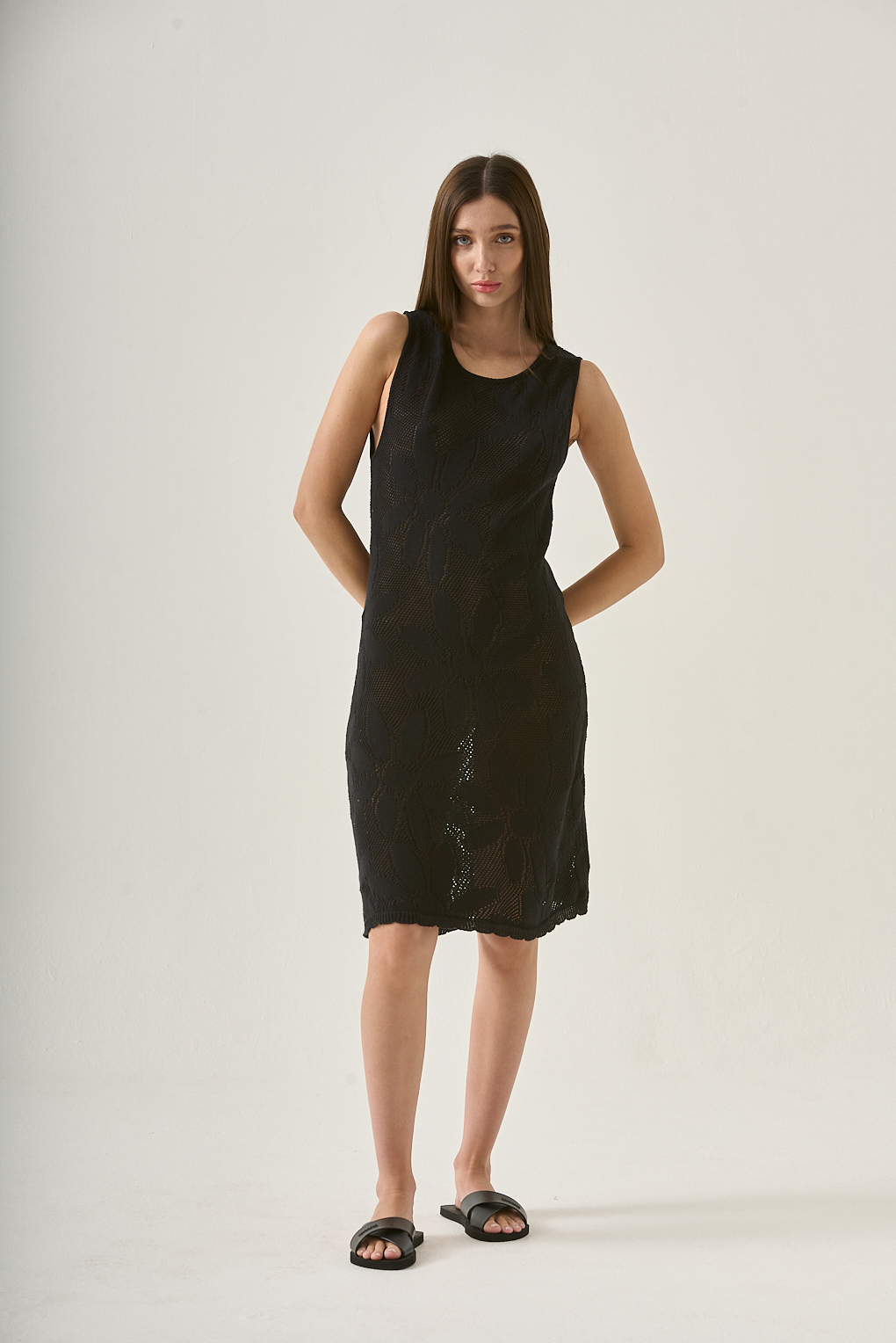 vestido corto de hilo