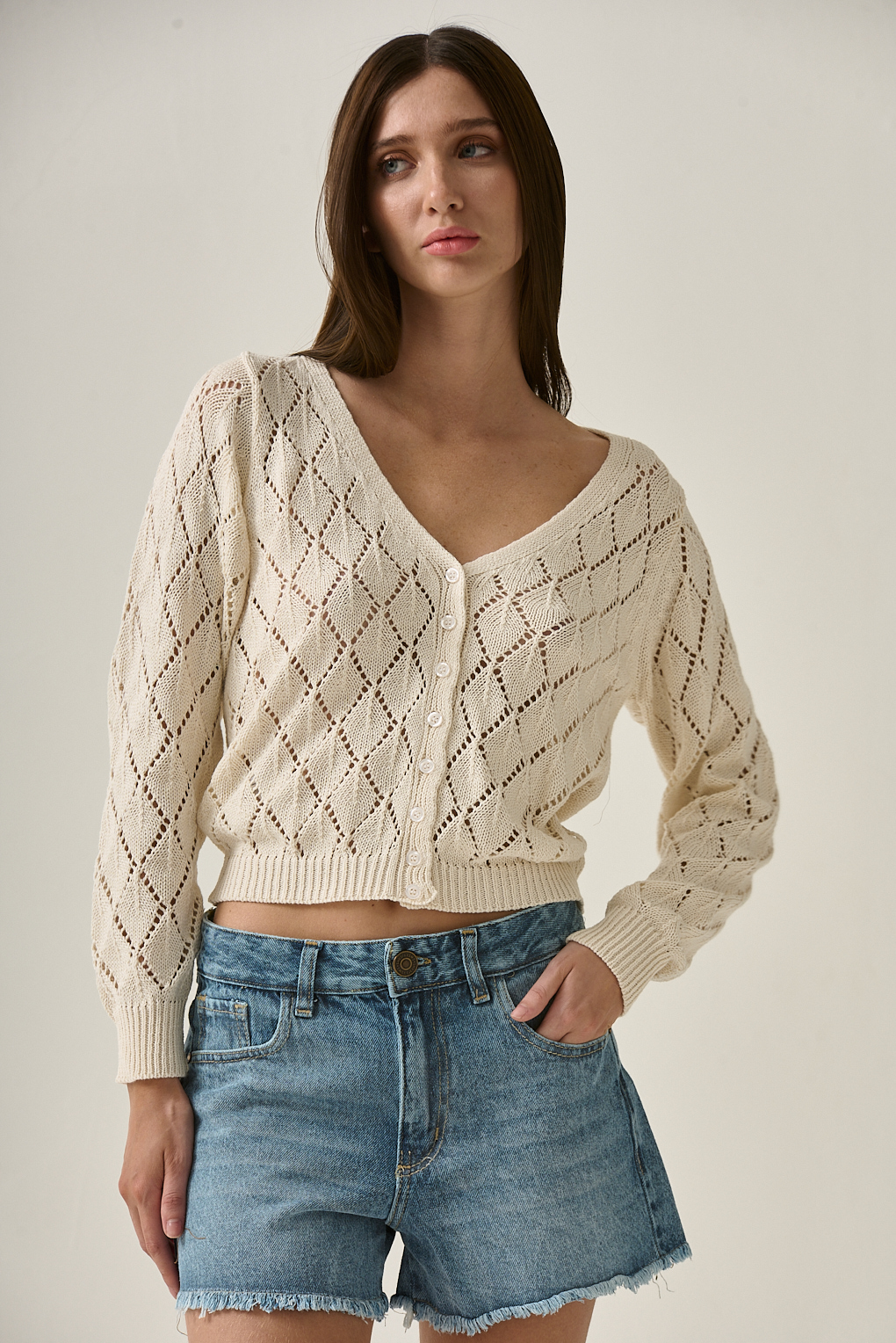 saco tejido algodón