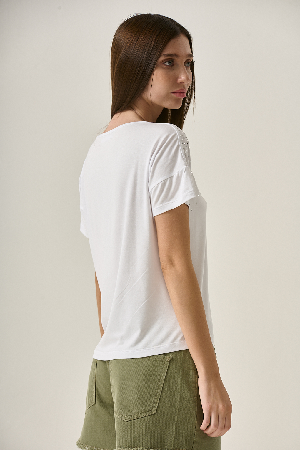 remera modal brillos