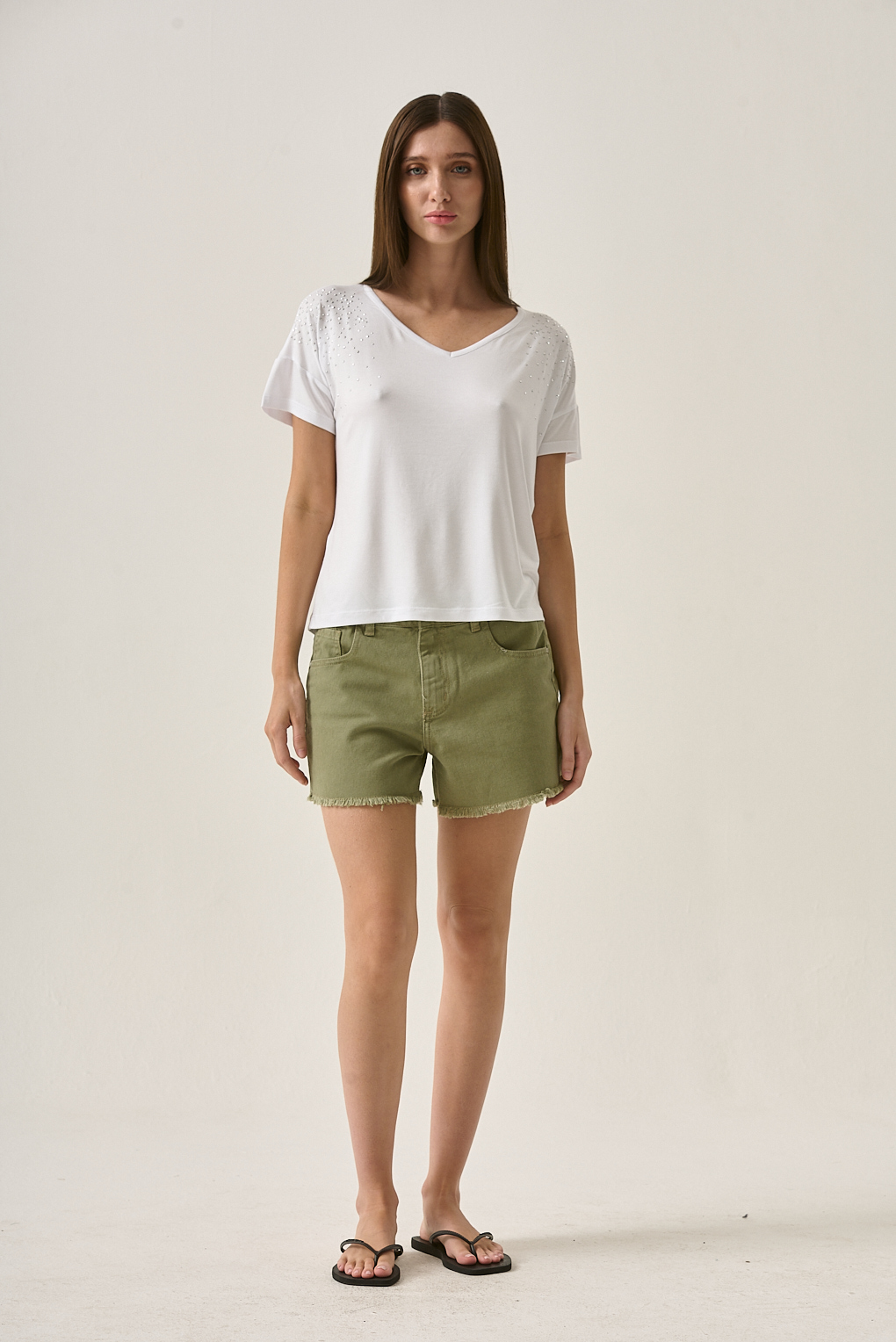 remera modal brillos