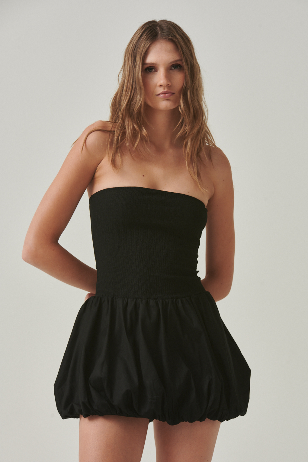 vestido elastizado poplin