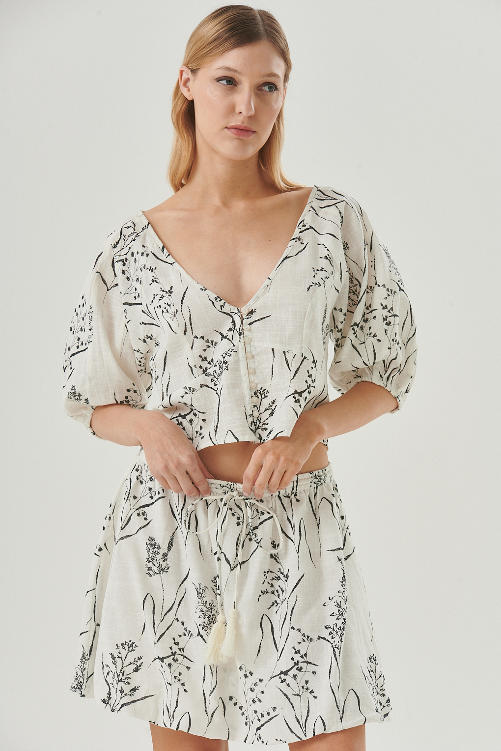 blusa algodón estampa floral