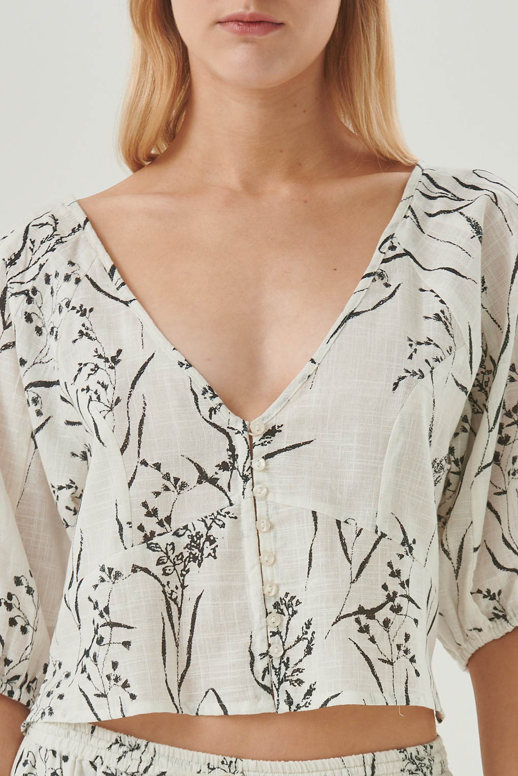 blusa algodón estampa floral