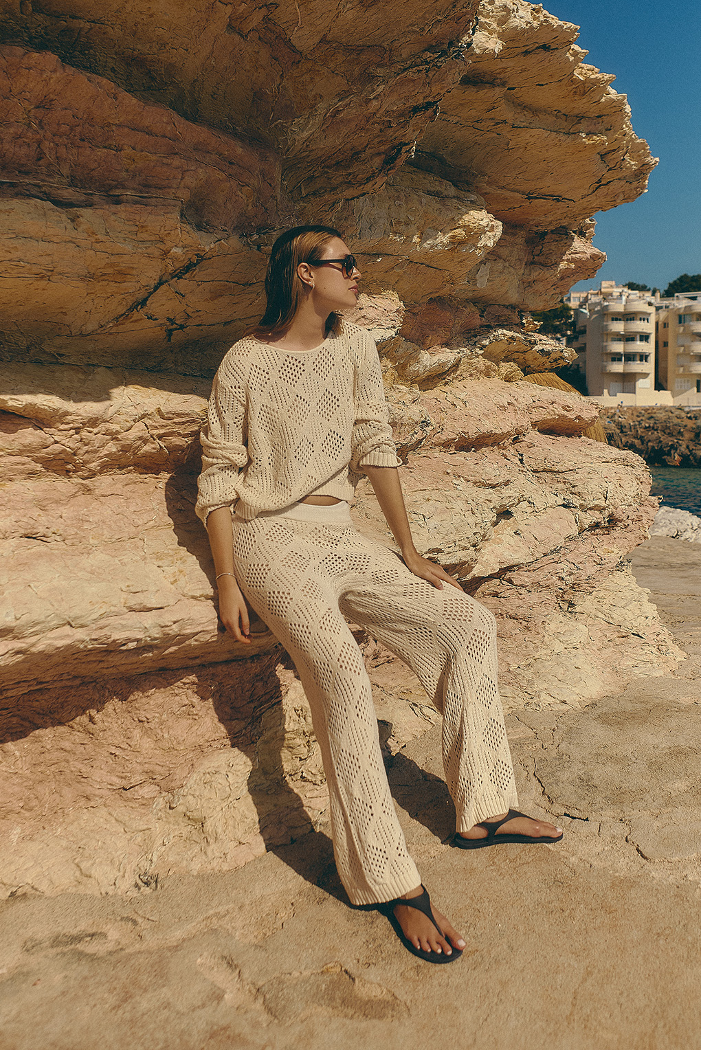 pantalon algodon calado