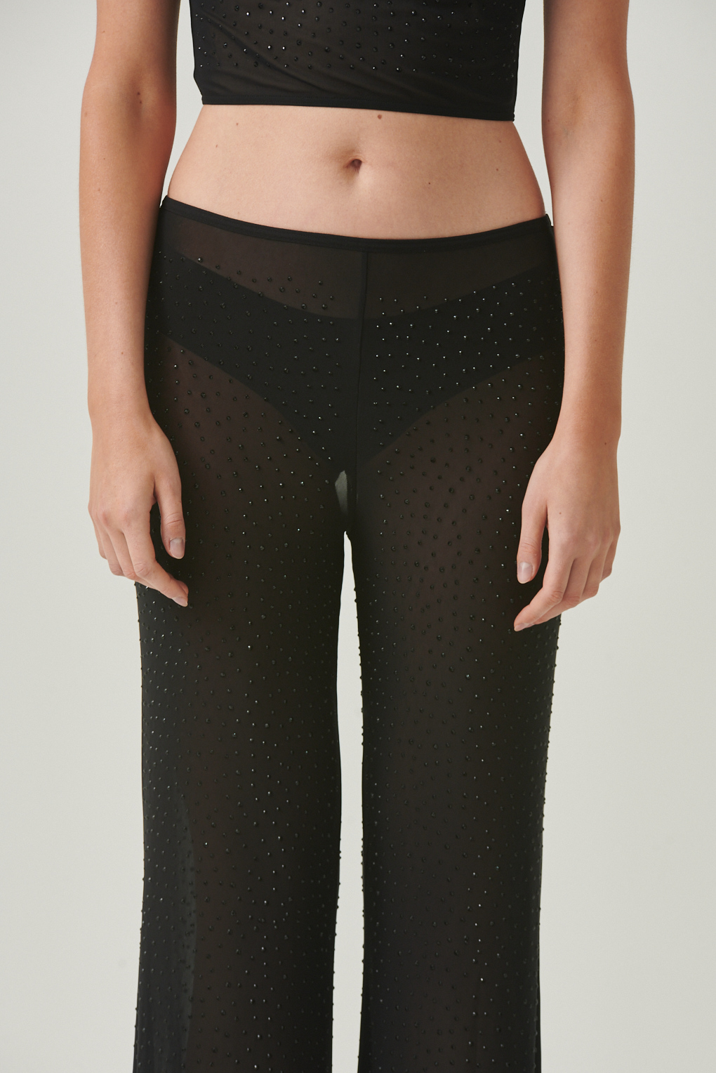 pantalón tul brillos