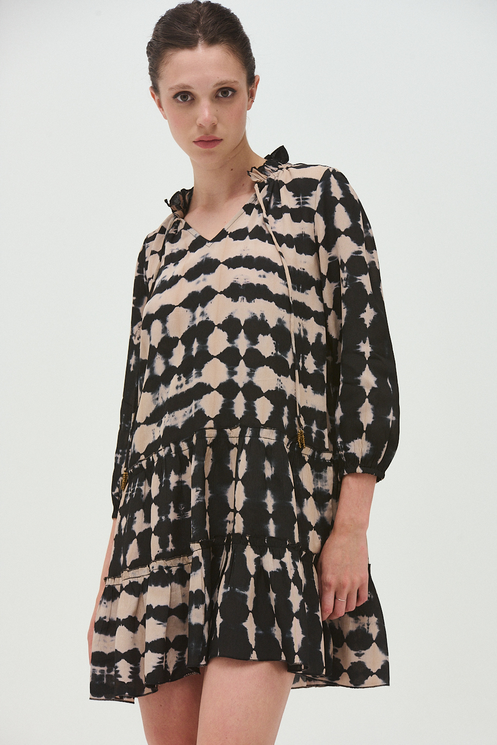 vestido viscosa estampado