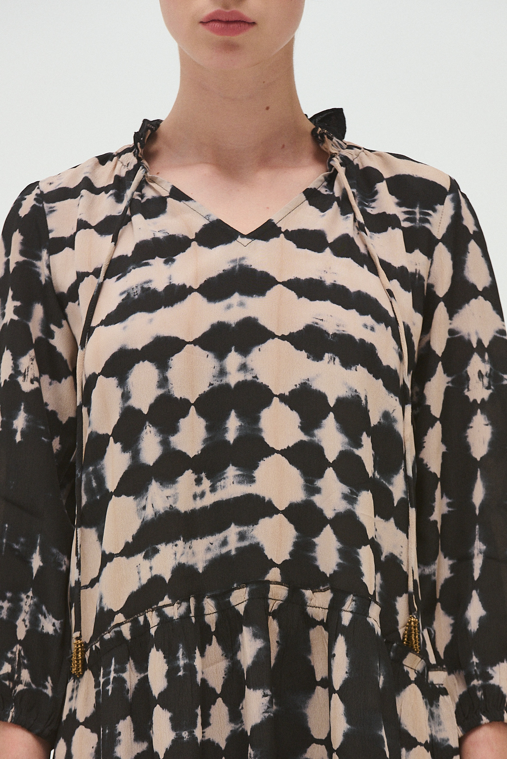 vestido viscosa estampado