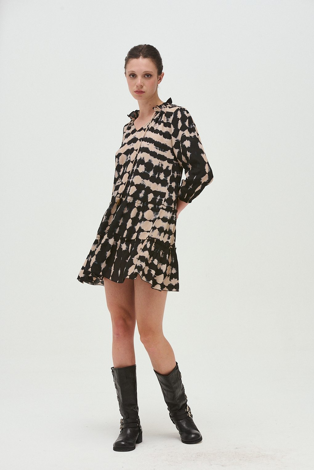 vestido viscosa estampado