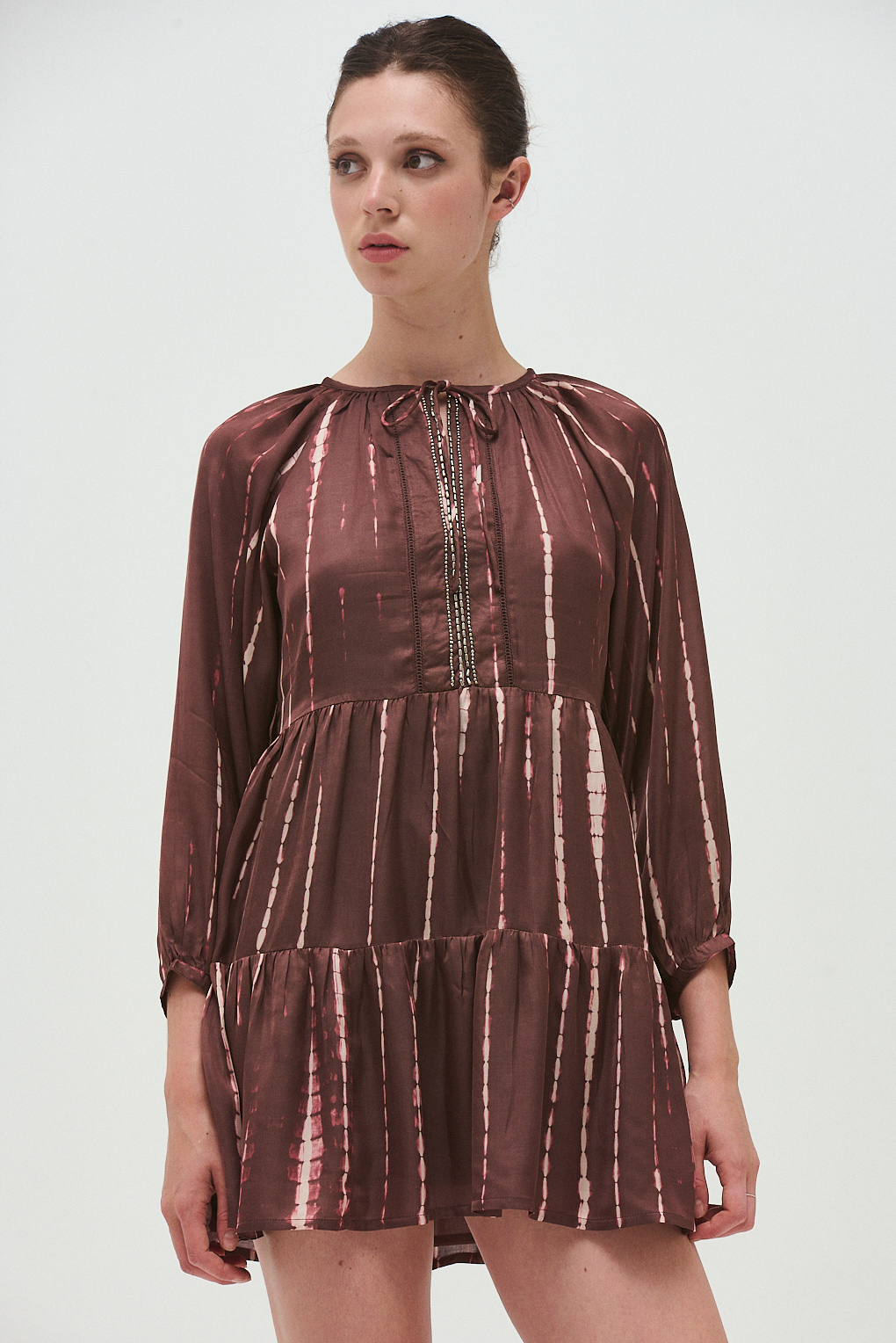 vestido viscosa estampada