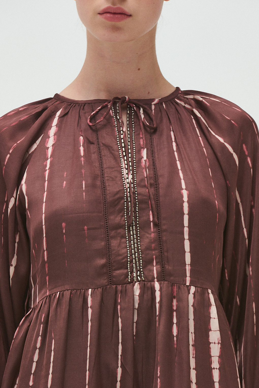 vestido viscosa estampada