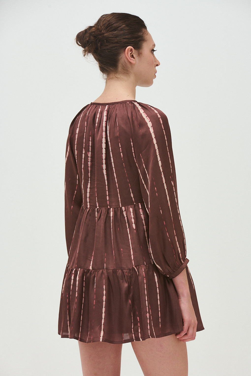 vestido viscosa estampada