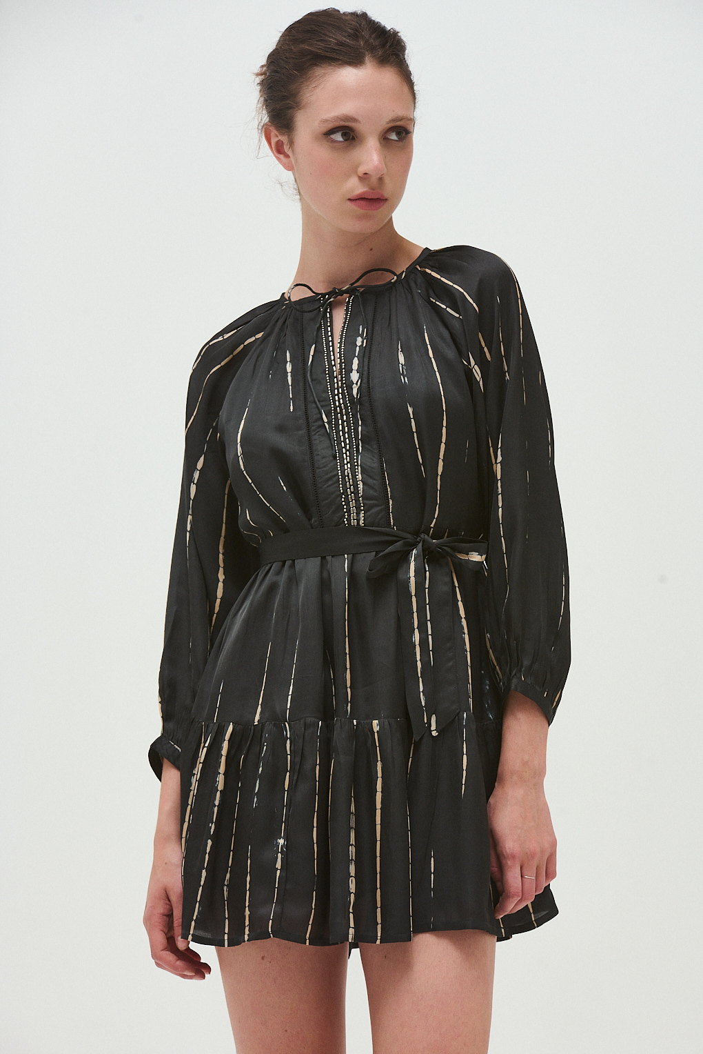 vestido viscosa estampada