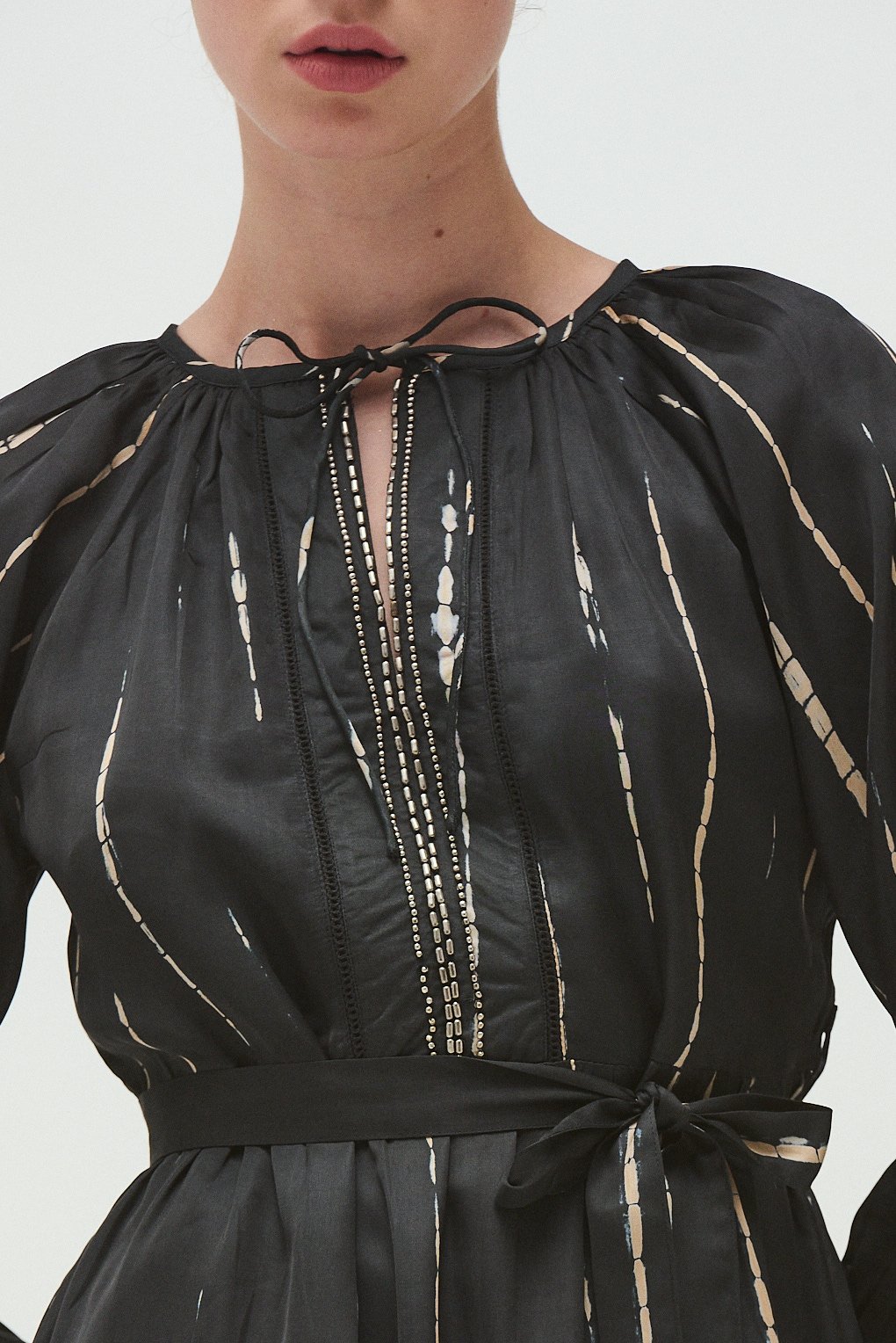 vestido viscosa estampada