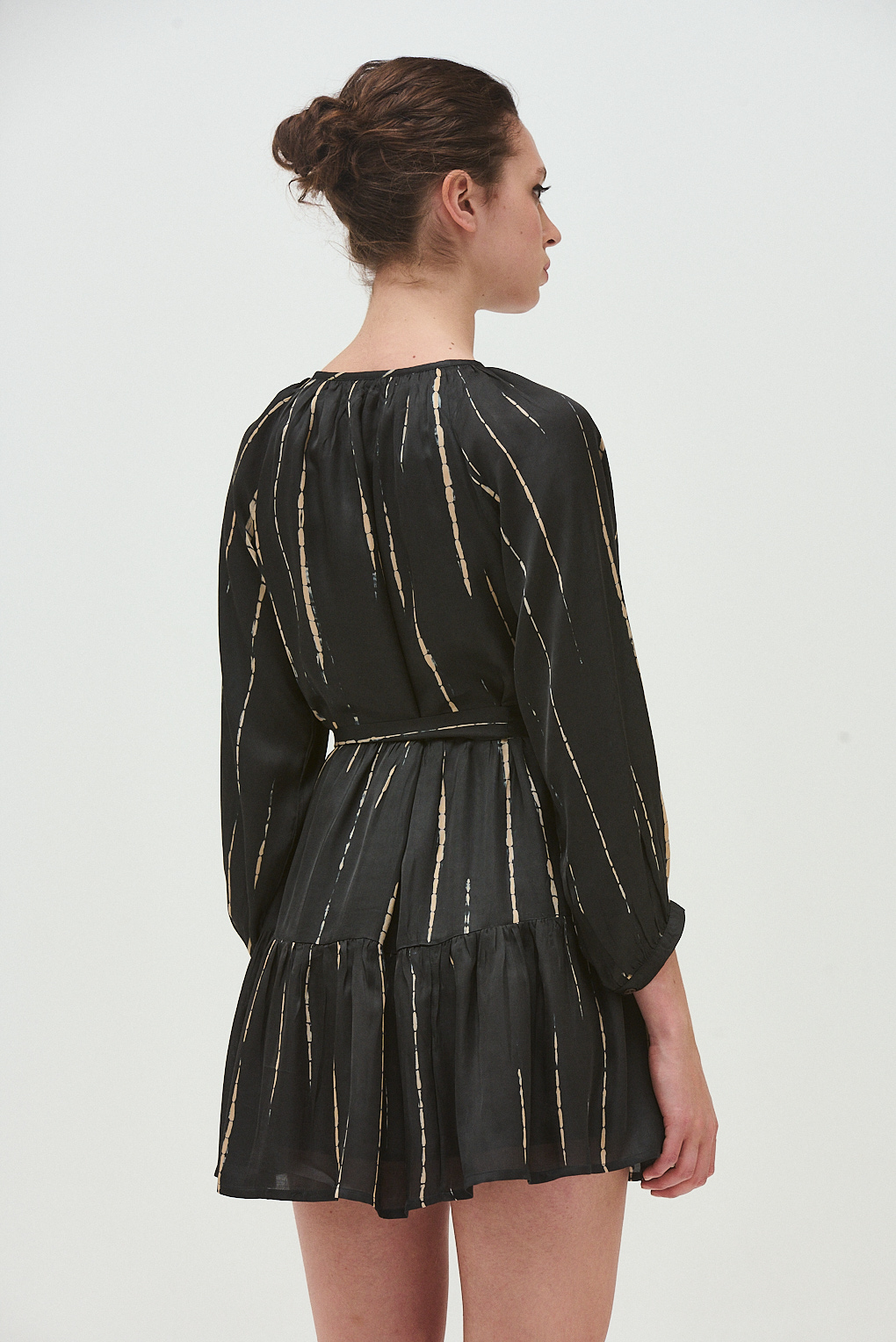 vestido viscosa estampada