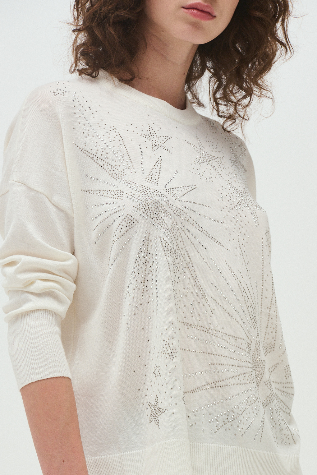 sweater tejido brillos