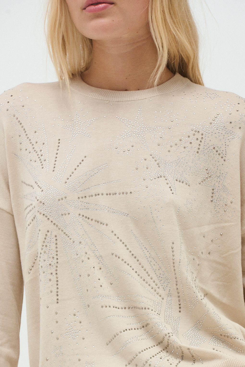 sweater tejido brillos