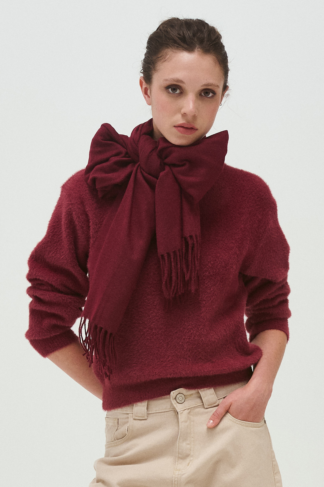 sweater tejido cuello alto