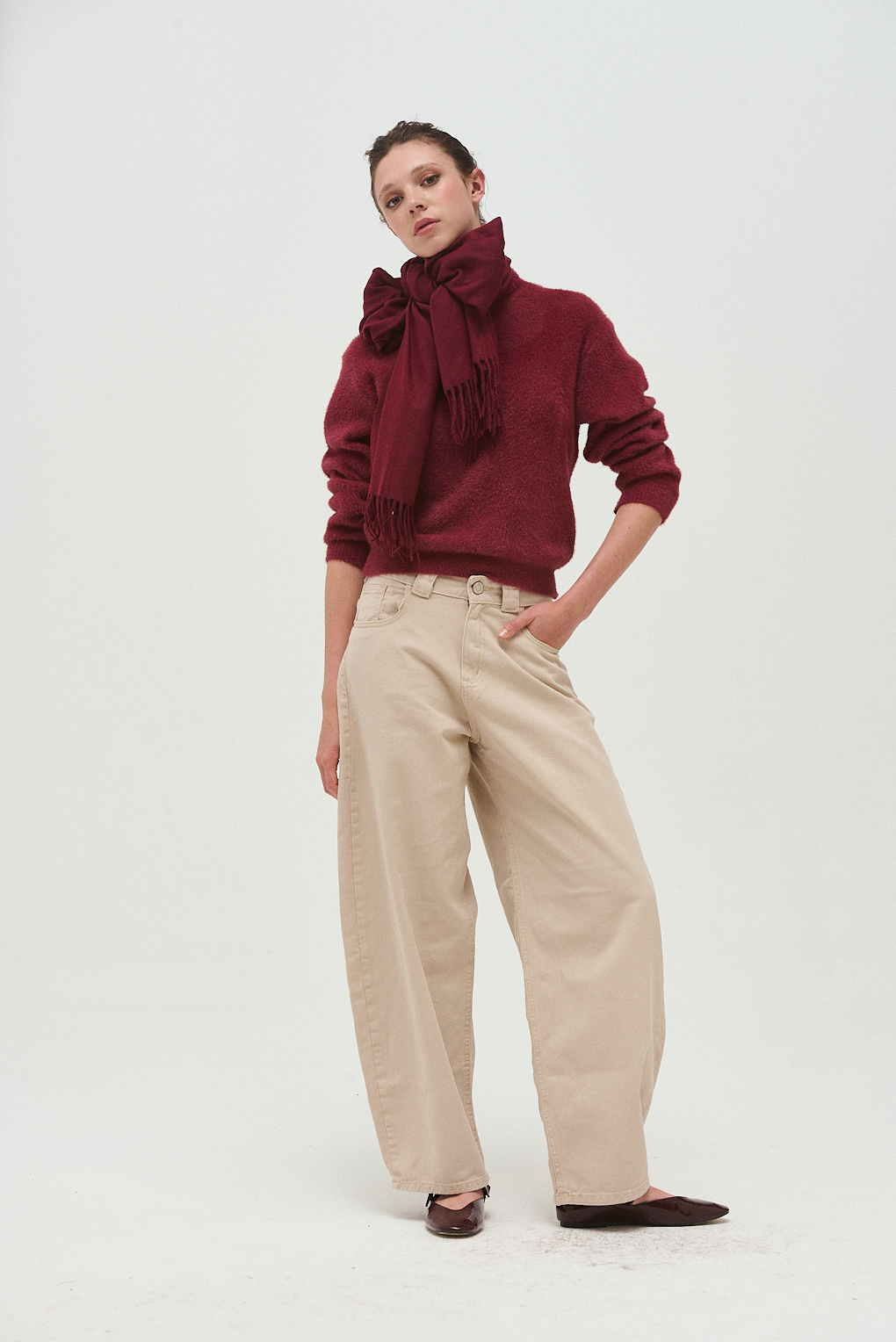 sweater tejido cuello alto