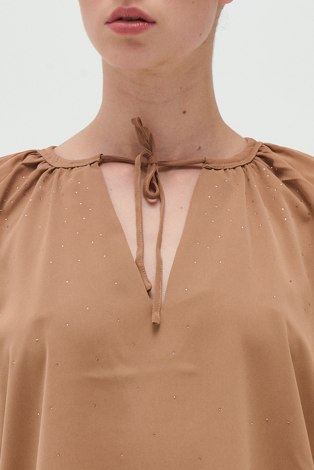 blusa seda con brillo