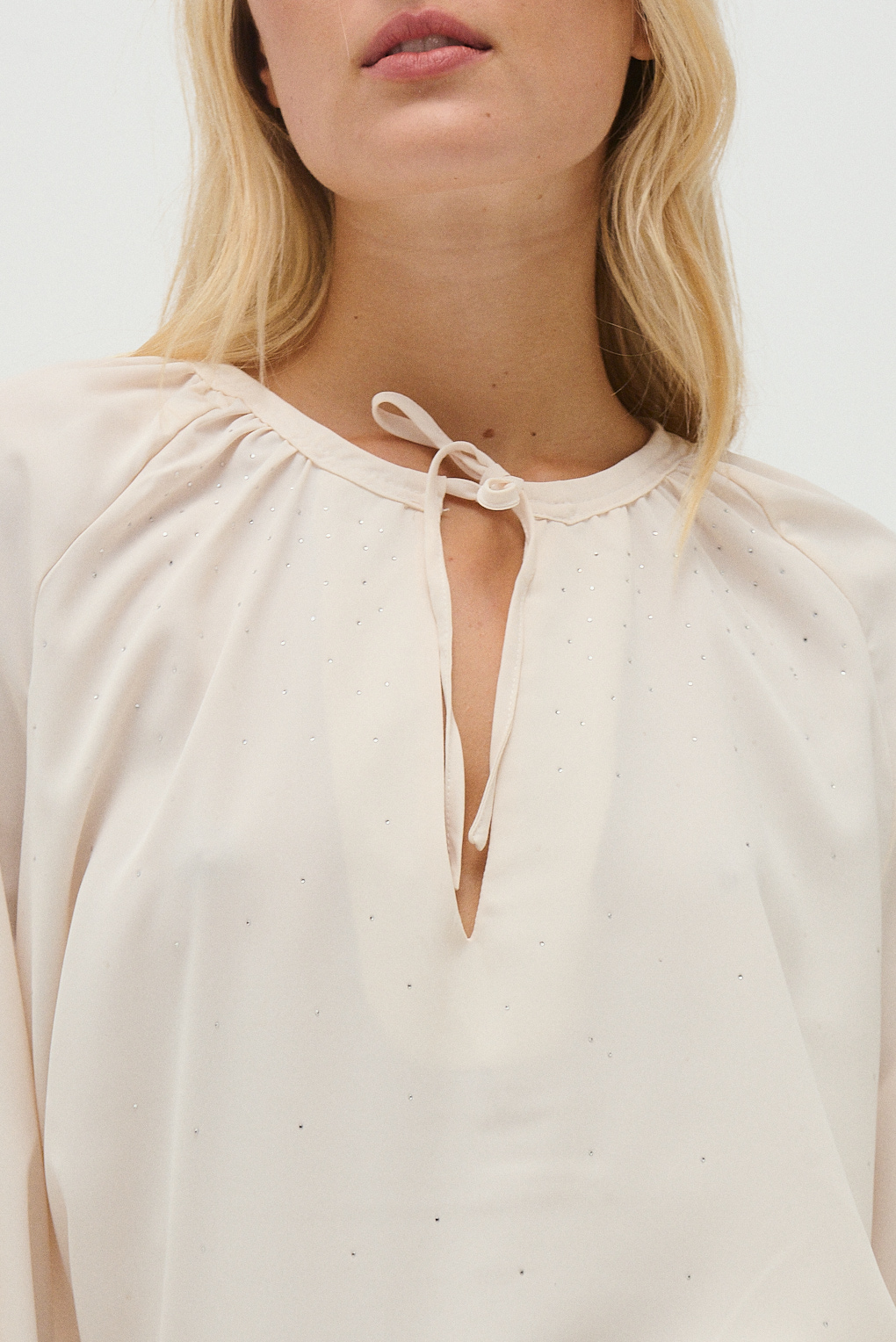 blusa seda con brillo