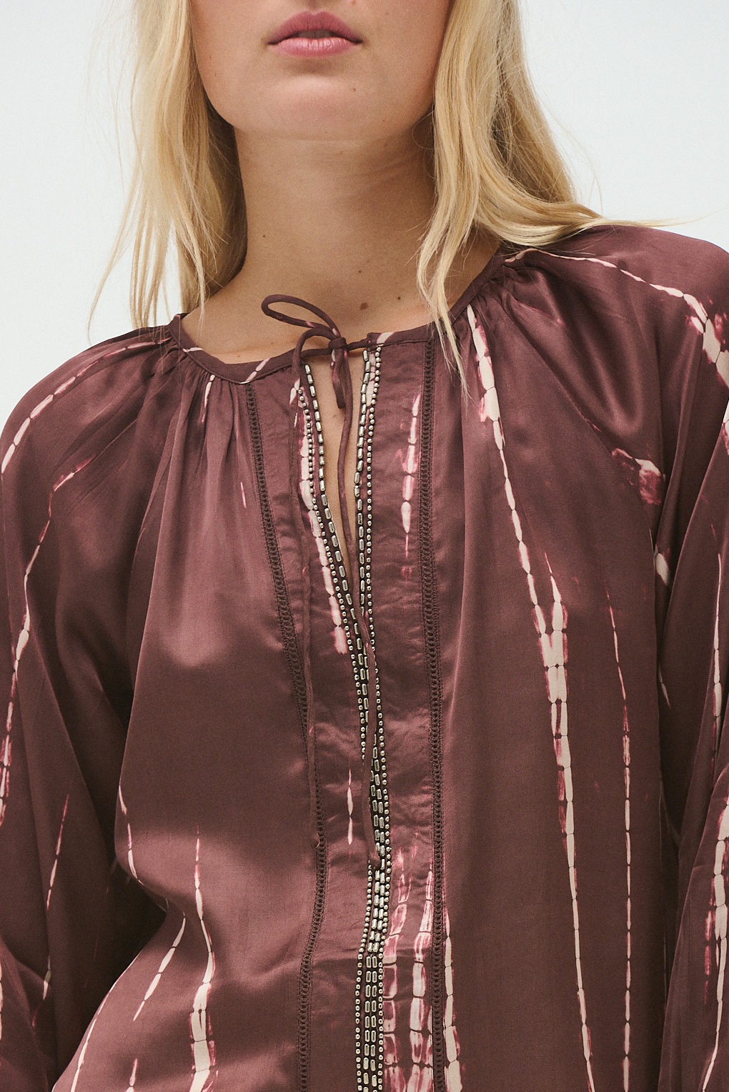 blusa viscosa estampada