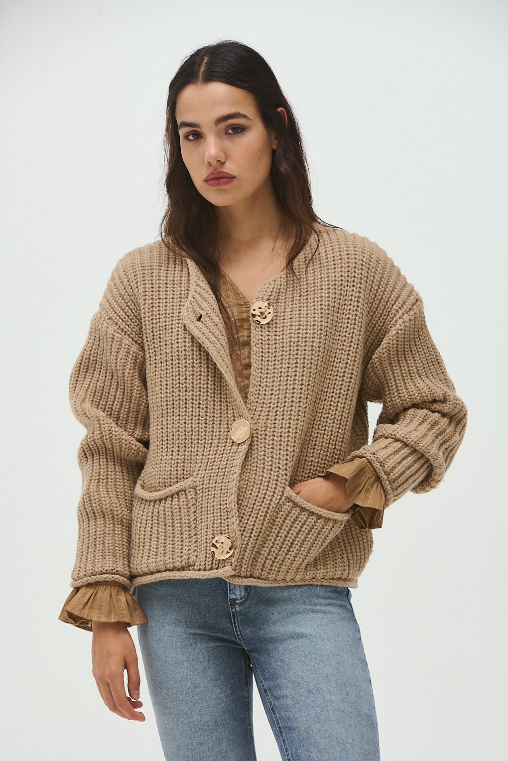 cardigan de hilo