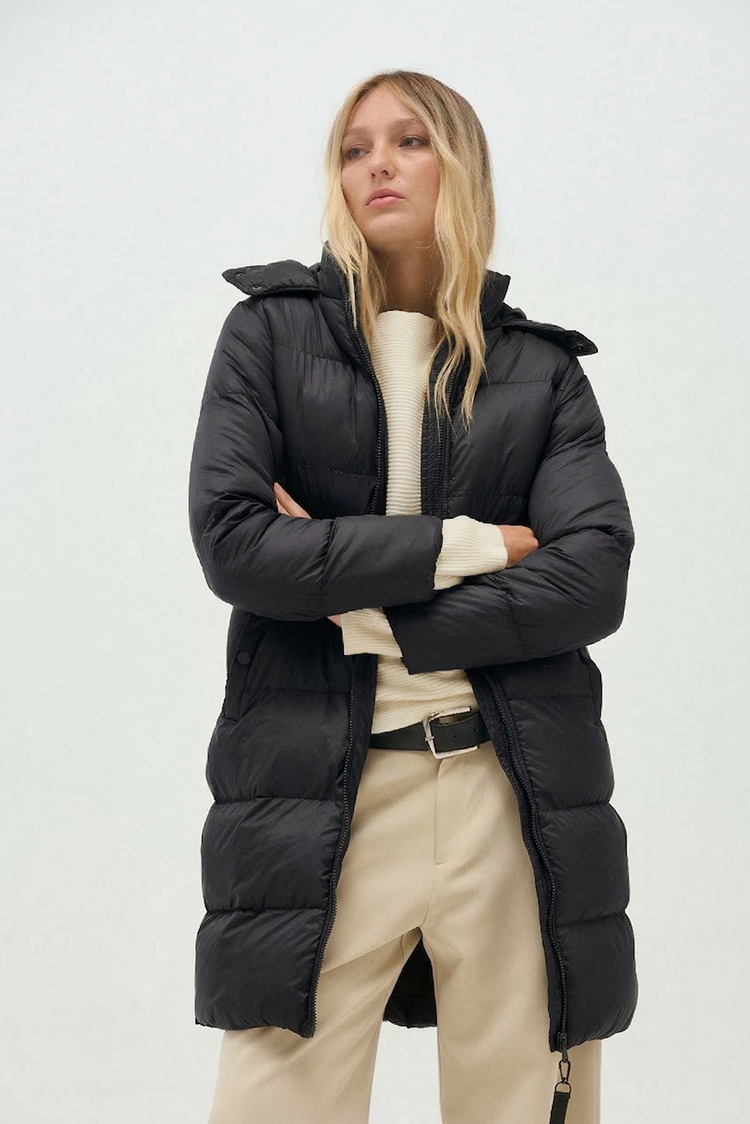 campera larga capucha