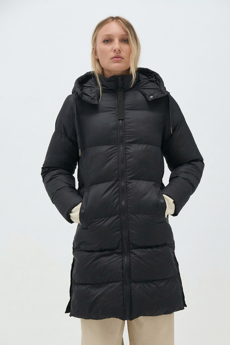 campera larga capucha