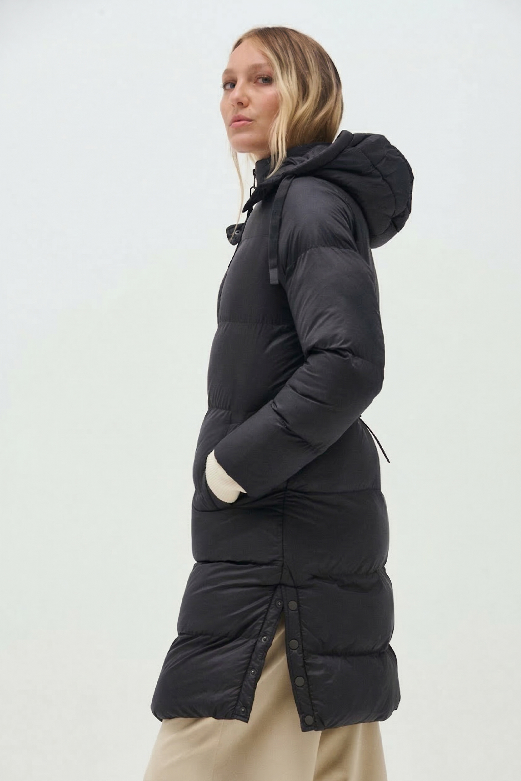 campera larga capucha