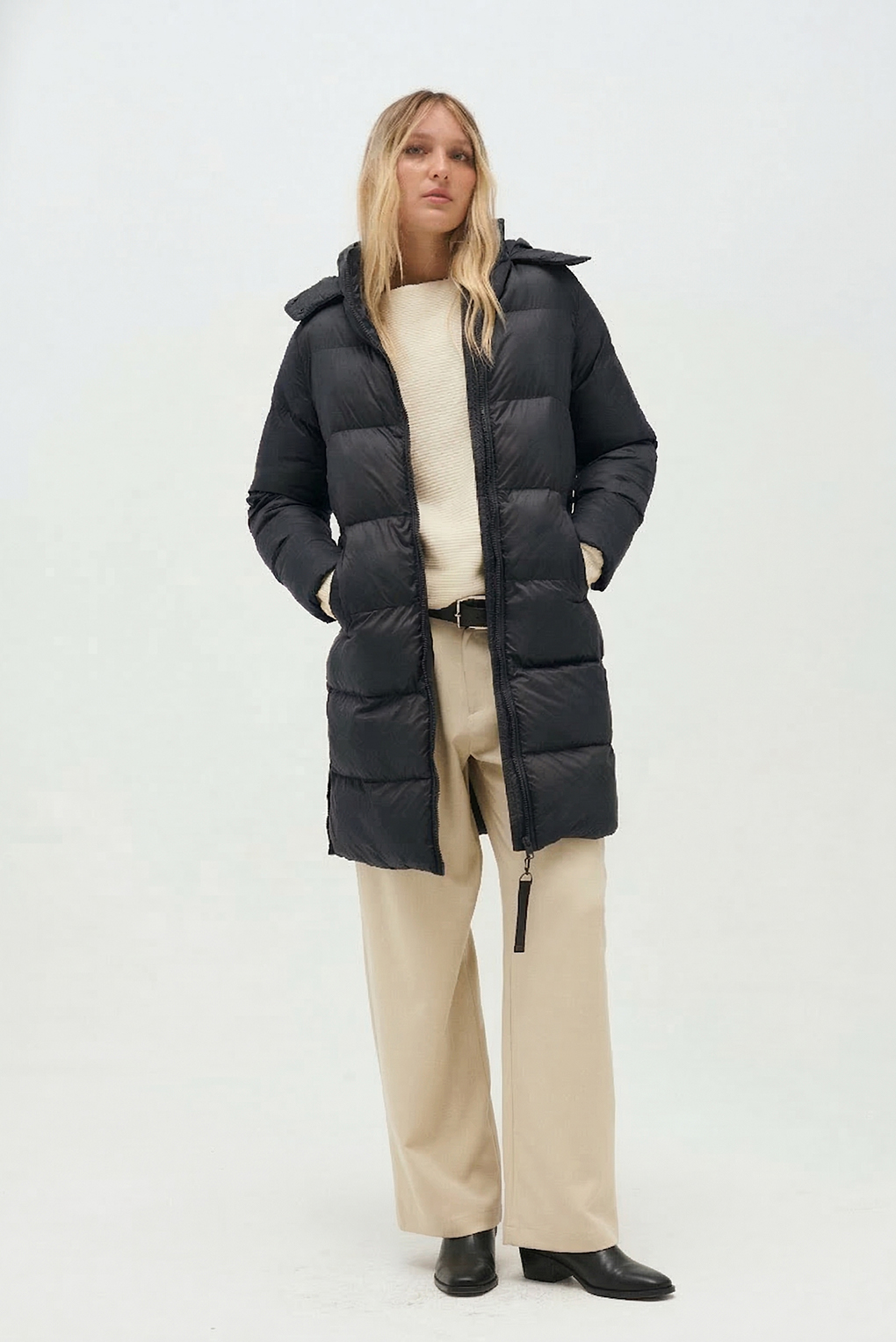 campera larga capucha