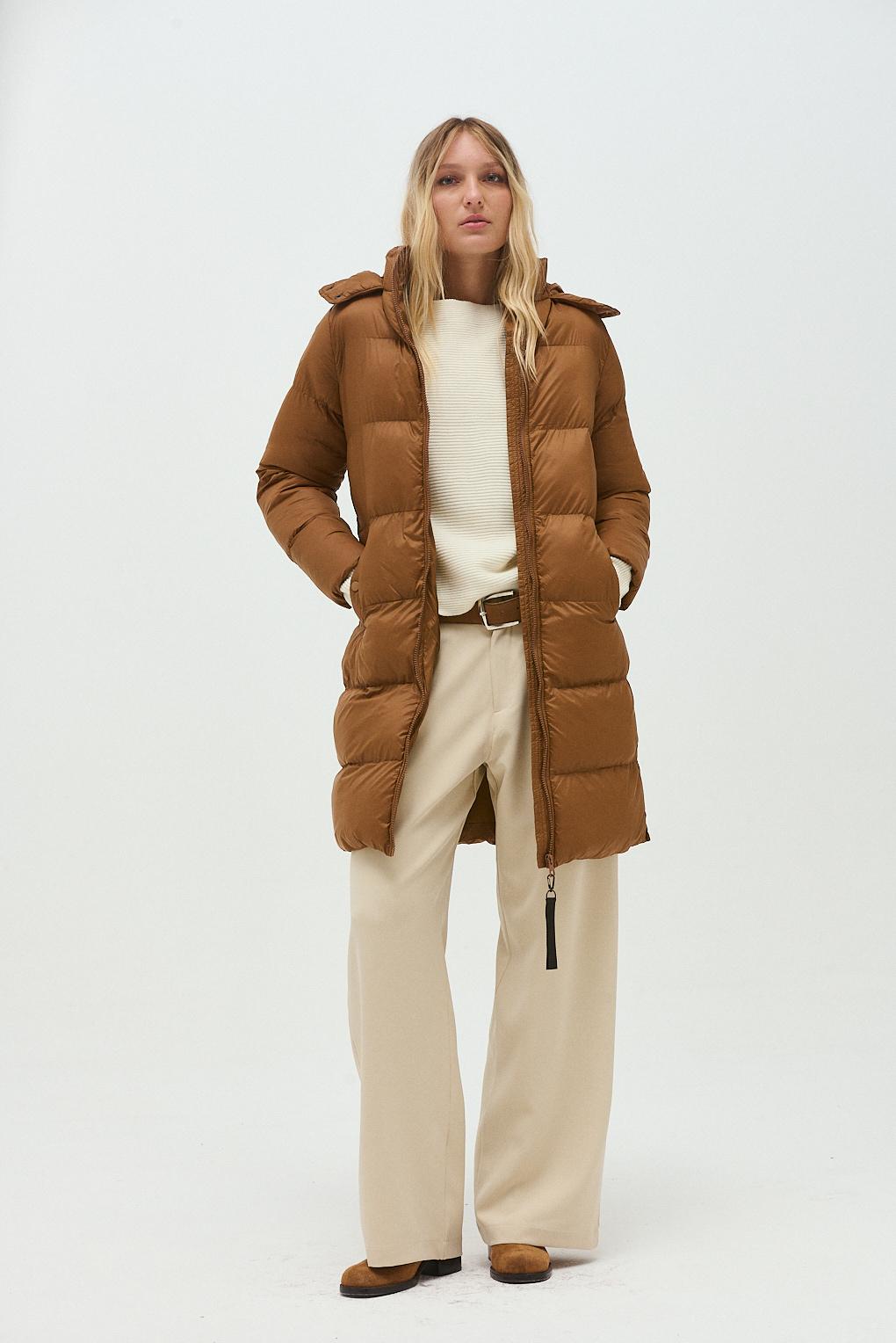 campera larga capucha