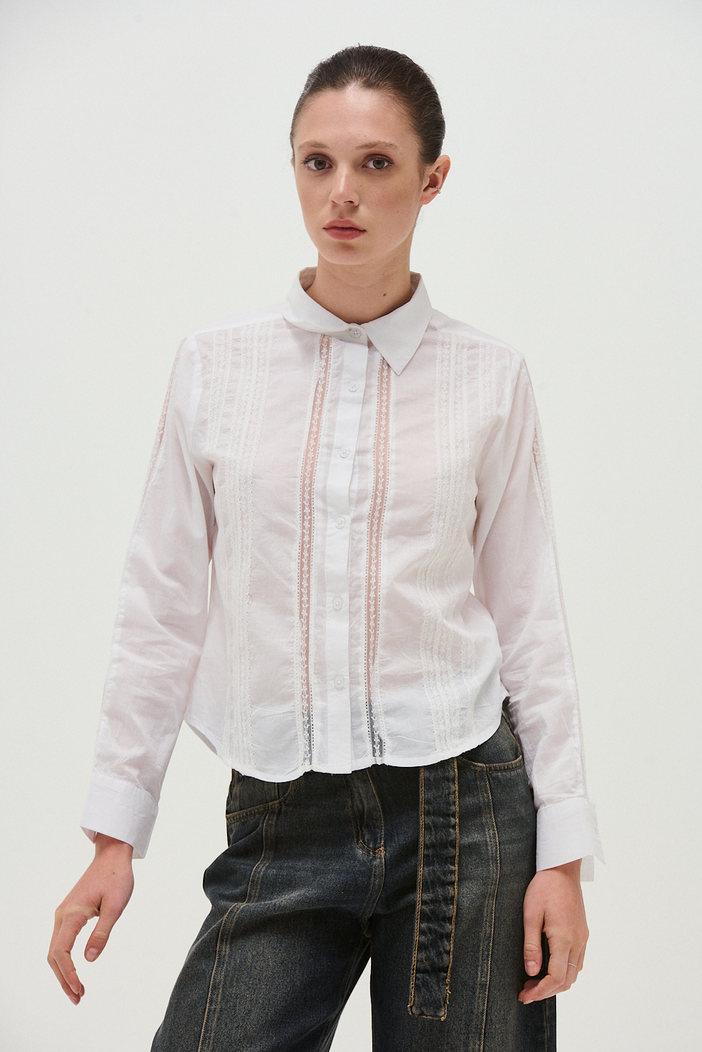 camisa encaje mujer
