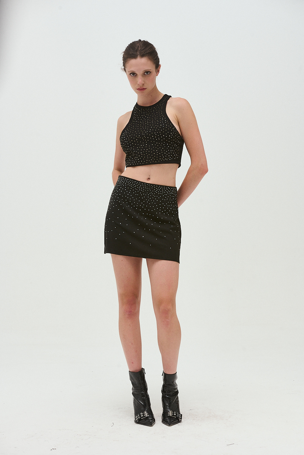 pollera strass mujer