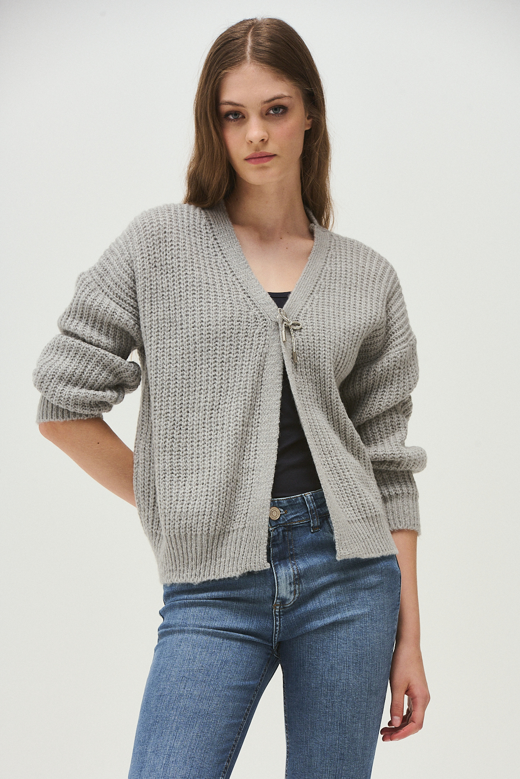 Cardigan tejido strass