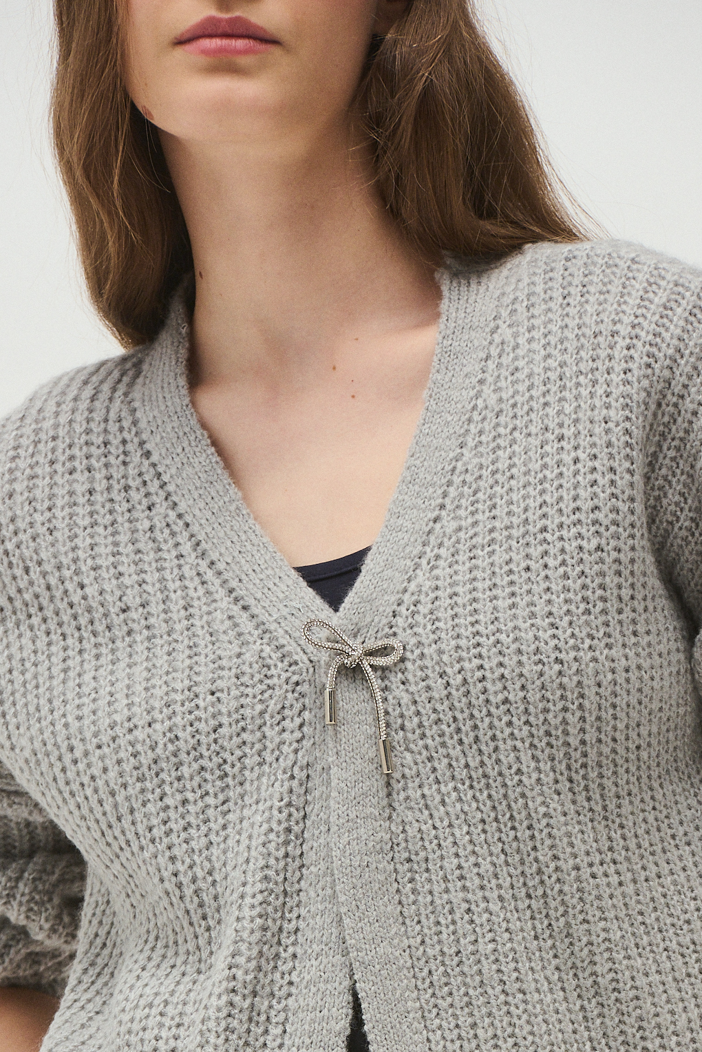 Cardigan tejido strass