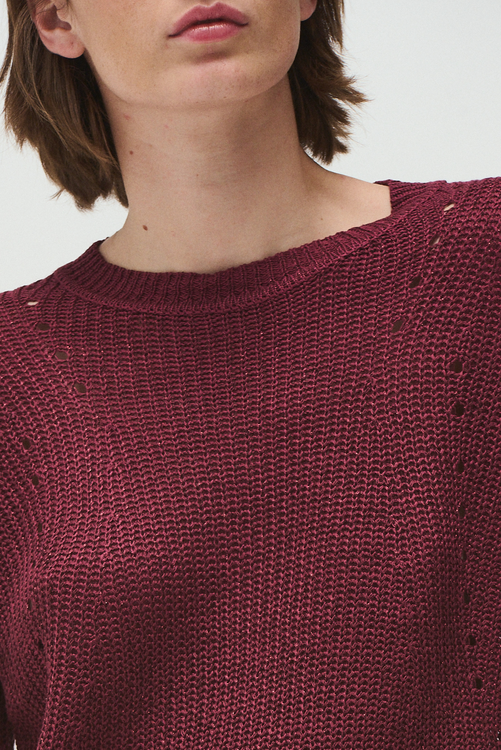sweater tejido metalizado