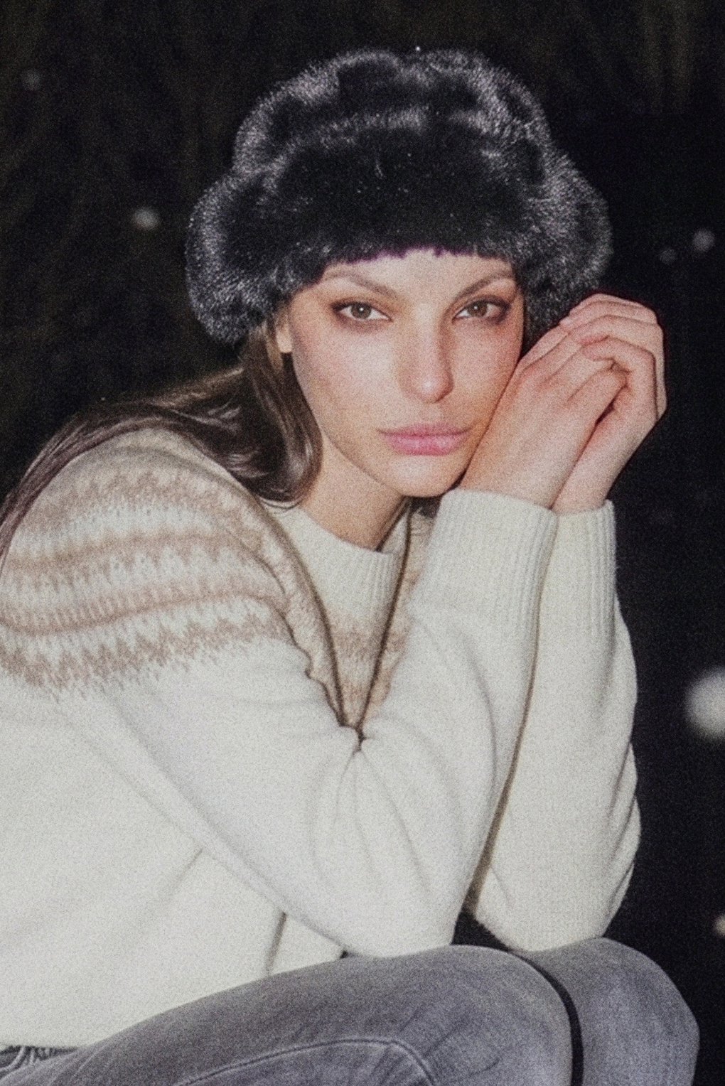 gorro piel mujer